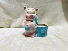 Vintage Shawnee Pottery Farmer Pig Planter