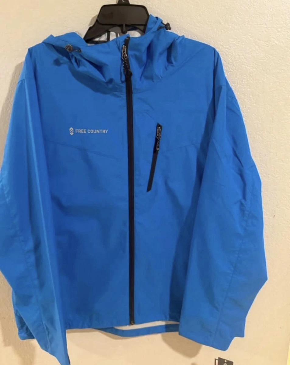 Blue Polyester Outer Shell Rain Coat Coats, Jackets & Vests for