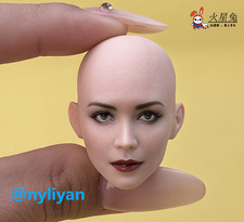1/6 1/12 1/18 Female Bald Beauty Girl Head Sculpt Model for Action Figure Body