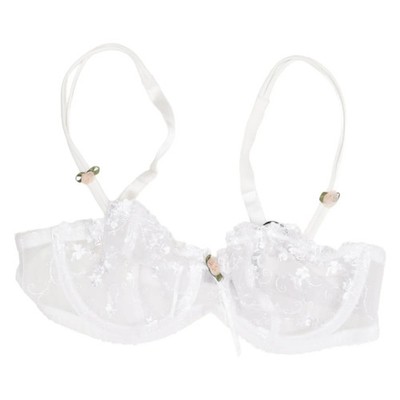Nuance, BH, Größe: 75C, Weiß, Elasthan/Polyamid/Polyester, Blumen, Spitze #ass