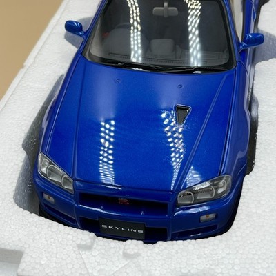 AUTOart 1/18 Nissan Skyline GT-R R34 V-Spec II Bayside Blue