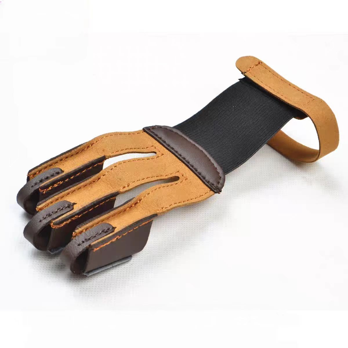 PMZ Archery Suede Leather Three Finger Archery Glove Finger Guard