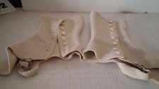 Vintage Victorian Ladies Shoes Gaiters Spats Boot Cover 8 button White/Off white