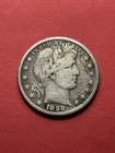 (1) Beautiful Toned Antique 1899-P Barber Half Dollar F-FINE NICE DETAIL