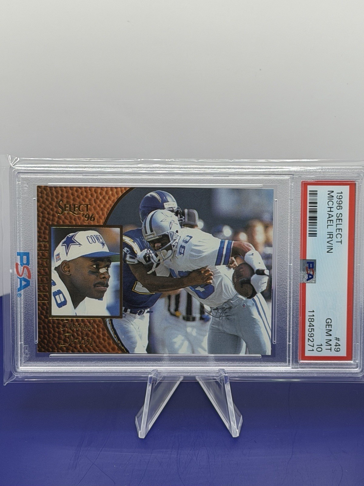1996 Select - Michael Irvin #49 Artist's Proof PSA 10 Pop 4🔥 view 2
