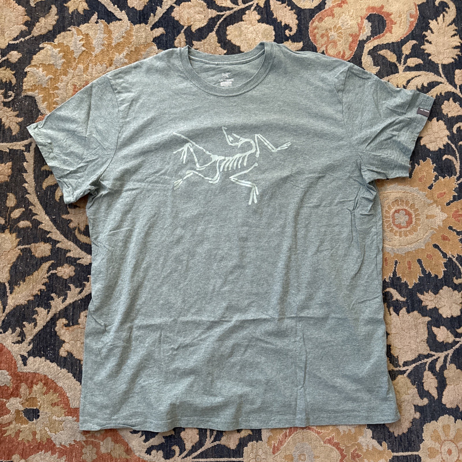 ARC'TERYX T shirt Arcteryx outdoor rara retrò hype taglia XXL verde scheletro erica