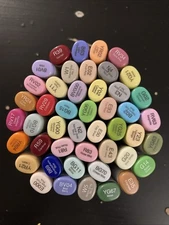 LOT OF 46 Copic Sketch Markers - NEW + FRESH - Assorted Colors - M89