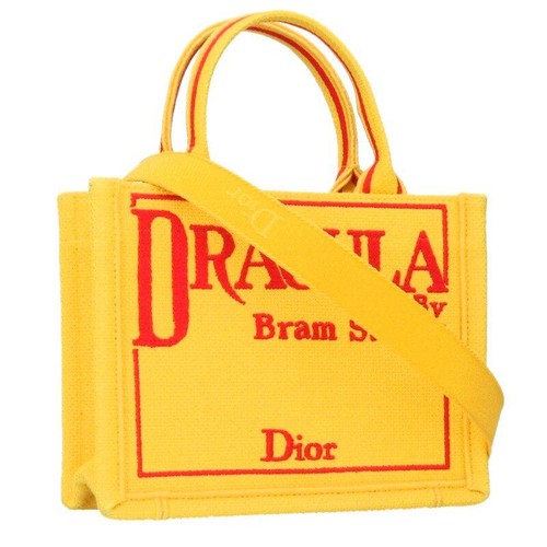 DIOR Bag: BOOK TOTE Mini Shoulder Yellow×Red W18×H14.5×D5cm w/dust bag;