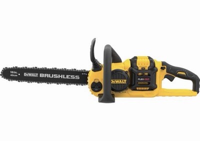DEWALT Flexvolt Brushless 16in Chainsaw Battery Powered Yellow Black