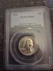 1941 liberty silver quarter pcgs ms65