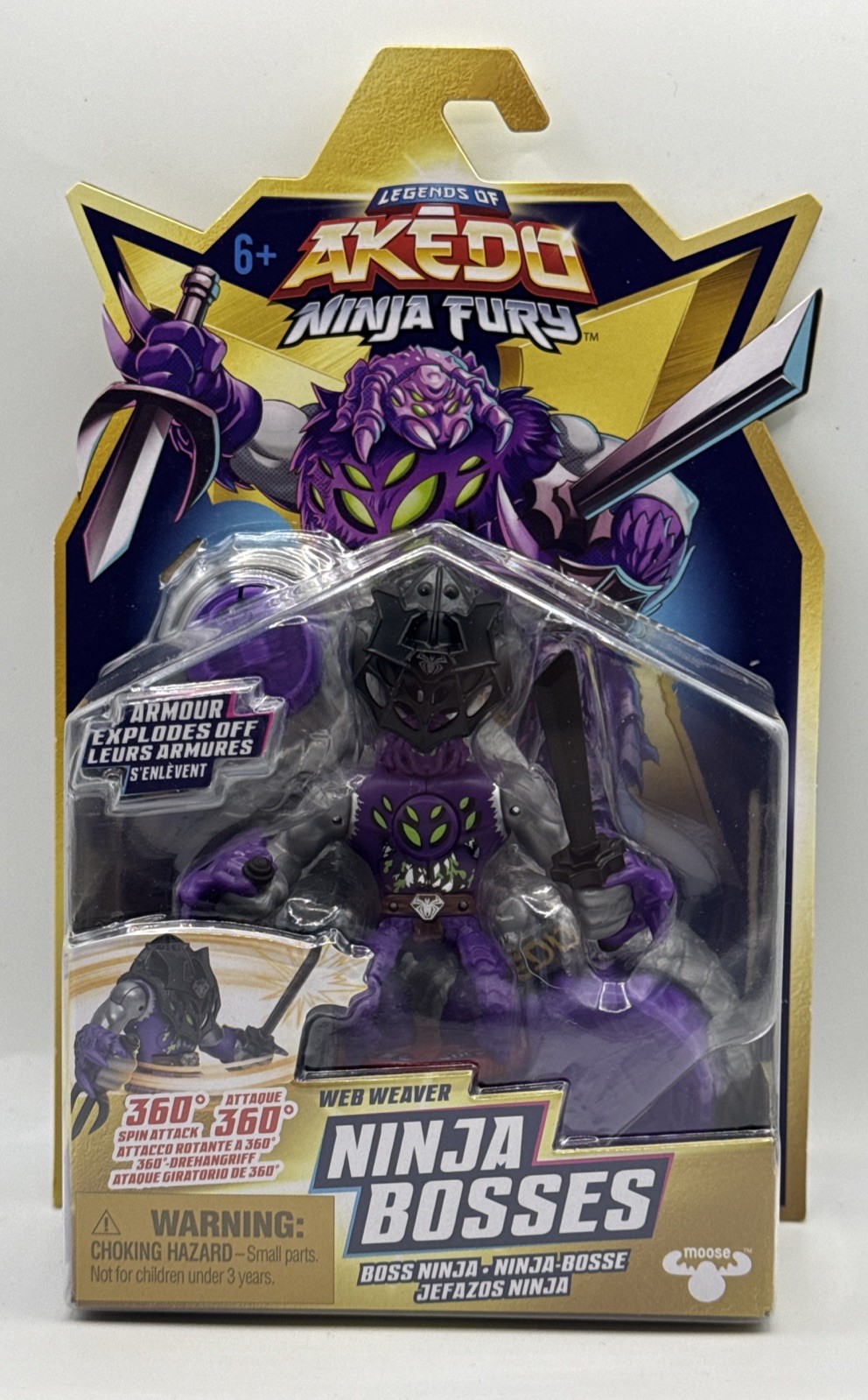 AKEDO Warrior Figure Ninja Bosses Web Weaver ~ LEGENDS OF NINJA FURY