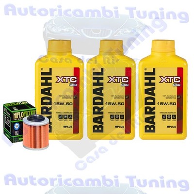 Wartungsset Öl Bardahl XTC 15W50 + Filter Für Jawa 650 Bizon 2004