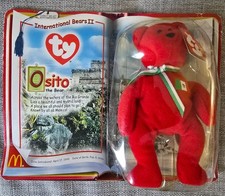 McDonalds TY International Bears II Teenie Beanie Baby Osito the Bear 1999