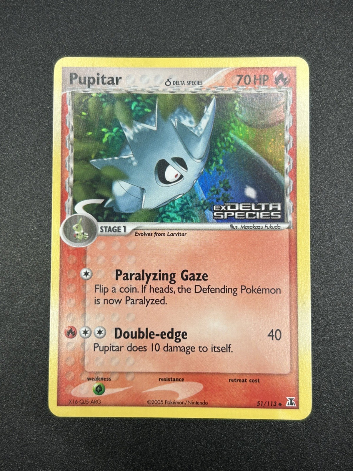 Pupitar 51/113 EX Delta Species Stamped  Reverse Holo NM