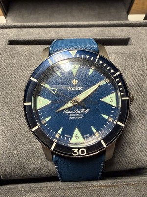 Zodiac Super Sea Wolf 53 Skin Diver Automatic Watch ZO9217 New With Box Unworn