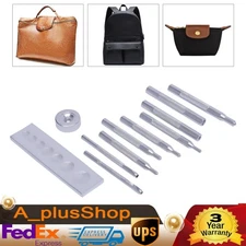 11X Craft Tool Die Punch Snap Rivet Setter Base Kit For DIY Leather Craft Tool