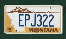 EPJ-322 MONTANA  American Licence Plate 12"x6"