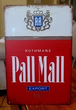 Pall Mall Cigarettes Metal Sign 8x12 Inches In Size New Cigars