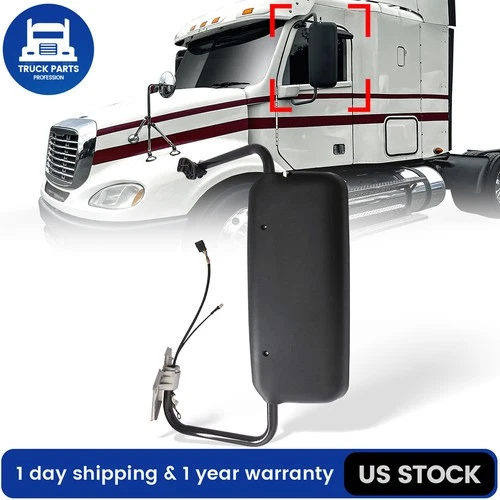 Door Mirror Power&Heated Grey For Freightliner Century Columbia Driver Side LH