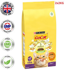 ✅Go-Cat Senior Dry Cat Food 4kg Chicken Rice Vegetables for Older Cats 2X2 KG✅ 10.65 per kilo