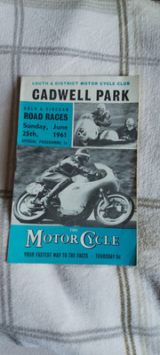 cadwell park solo & sidecar races programme, Oct 10th  1954, vintage,collectable