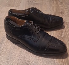 Bostonian Crown Windsor Vintage Size 9D Black  Leather Mens Cap Toe Shoes