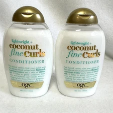 (2) OGX Lightweight + Coconut Fine Curls Conditioner 13oz each