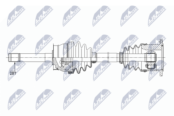NTY NPW-NS-086 Antriebswelle Vorne Links Rechts Passend FüR Nissan-image