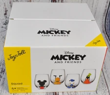 Joyjolt Disney Mickey Mouse Squad Collection Tumblers 15oz Stemless Wine Glasses