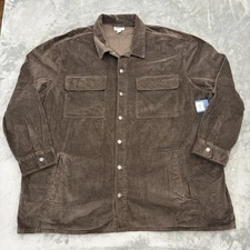 Corduroy Shirt Jacket Mens 4XLT Brown Arizona Shacket Jac shirt Big & Tall 4XL