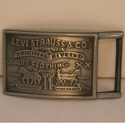 Levi Strauss & Co Belt Buckle Mens One Size Silver Tone Two  display picture 3