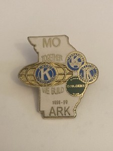 Kiwanis Missouri Arkansas Together We Build Lapel Pin P186