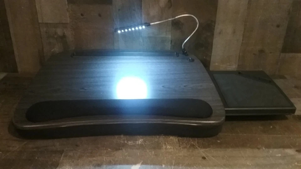 Sofia+Sam Whitewash top Portable Memory Foam LapDesk USB Light - Image 2 of 4