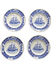 Wedgwood Etruria Friendship Salem Blue White Plates Set of 4