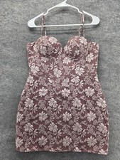 Windsor Dress Womens L Pink Short Bodycon Sleeveless Sweetheart Neck Lined