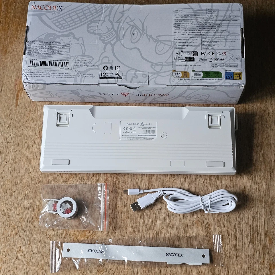 AJAZZ NK61 Mini 60% Wired Mechanical Keyboard, Red Switches, White, Box Damaged - Image 4 of 4