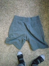 Champion Mens Medium Gym Shorts Gray Cotton Blend.