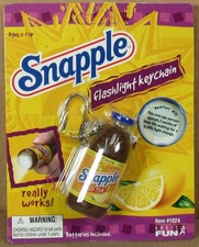 Snapple Iced Tea Lemon Flashlight Keychain NIP by Basic Fun