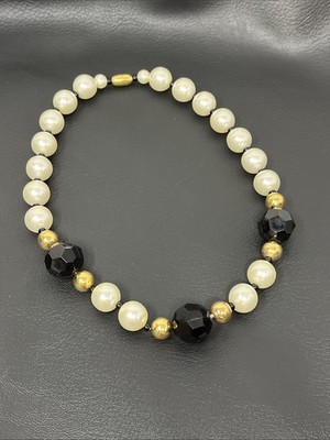KJL Kenneth J Lane Necklace Faux Pearl Strand Choker 5th Avenue  17.5  Avon
