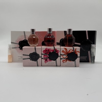 Flowerbomb Gift Set 3 Minis + 4 Samples See Description Free Flowerbomb Sachel