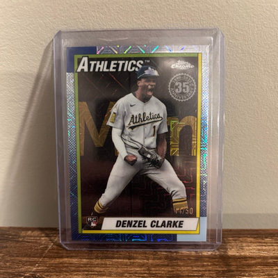 #ad Topps 2024 Topps Chrome 1990 Topps Baseball Denzel Clarke RC U90C 7 50 $25.00