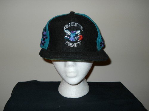 VINTAGE Charlotte Hornets Snapback Cappello/Berretto-Script | eBay