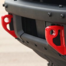Ford Racing Tow Hooks Red Pair With Steel Modular Bumper Bronco 21-26