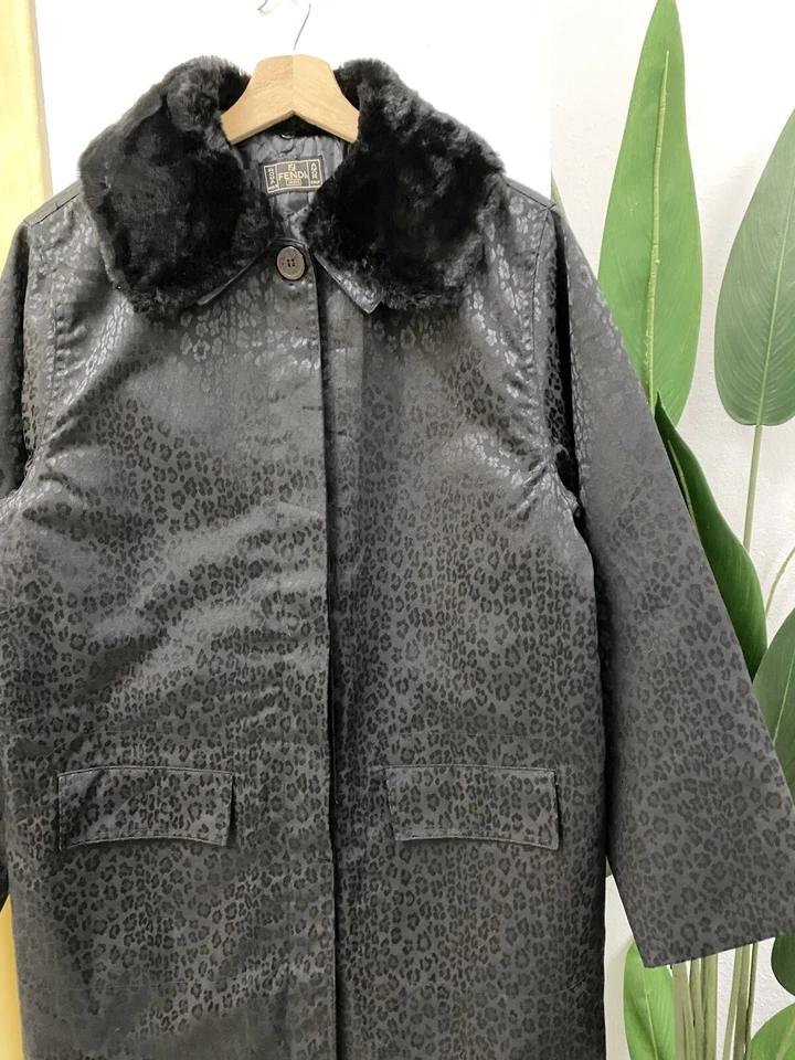 Vintage Fendi Leopard Print Overcoat - Image 4 of 4