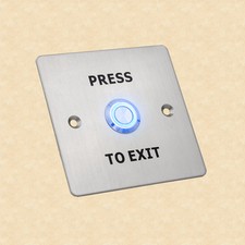 12V Stainless Steel Exit Push Button Switch Door Access Control System Lighted