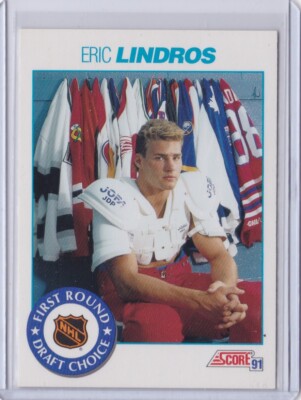 1991-92 Score Eric Lindros First Round Draft Choice Card #329 Mint (2nd Year)