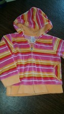 EUC Gymboree Striped Multicolor Girls Hooded Sweatshirt Size 5