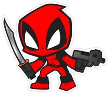 Deadpool Comics Superhero Vinyl Decal Sticker WALL SIZES 