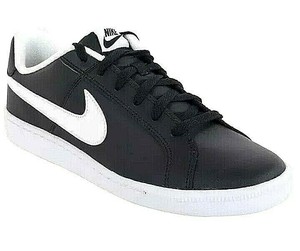 nike black leather trainers mens