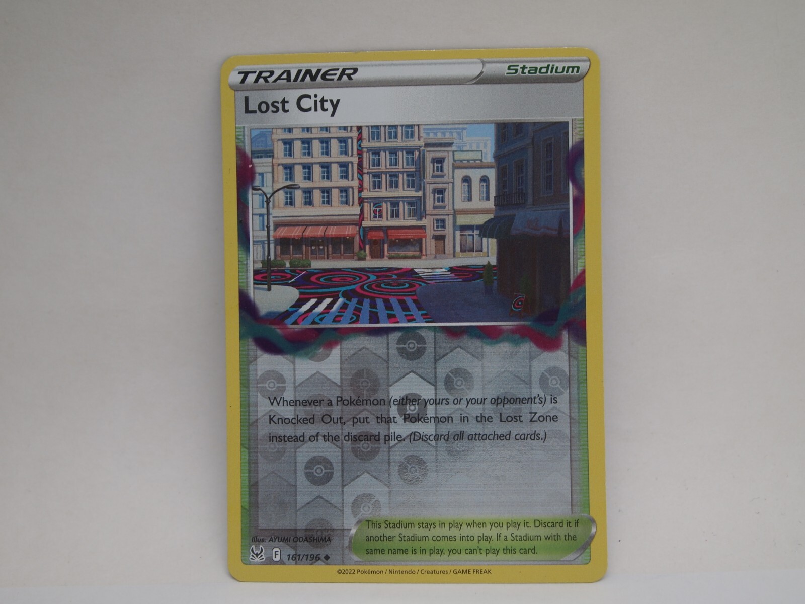 Pokemon Card Lost Origin Reverse Holographic Lost City 161/196 LP